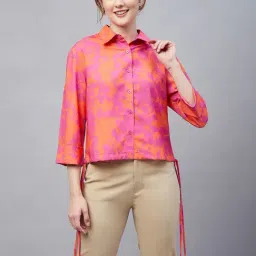 Rare Orange & Pink Printed Top-picture-35
