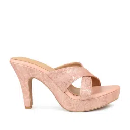 Inc.5 Women's Rose Gold Cross Strap Stilettos-picture-39