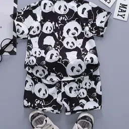 StyleCast x Revolte Boys Printed Short Sleeves Shirt With Shorts image 3