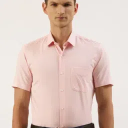 Peter England Pink Slim Fit Shirt-image-66