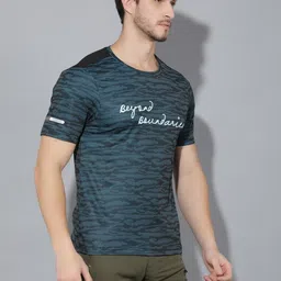 GREENLANDS Abstract Printed Round Neck Short Sleeves Sports T-shirt image 2