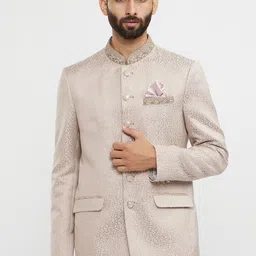 Twamev Self Design Bandhgala Two-Piece Party Suit image 2