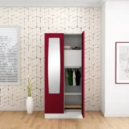 Godrej Interio Slimline 2-Door Steel Almirah, Red (1-Year Warranty, 1 Locker)-picture-40