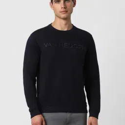 Van Heusen Sport Navy Blue Regular Fit Sweatshirt-image-67