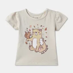 R&B Kids Beige Graphic Print Regular Fit Top-picture-36