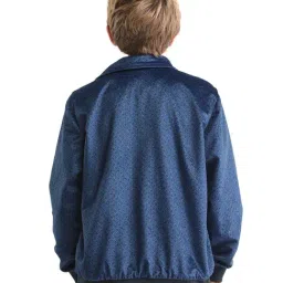 Rare Ones Boys Blue Printed Slim Fit Jacket image 2