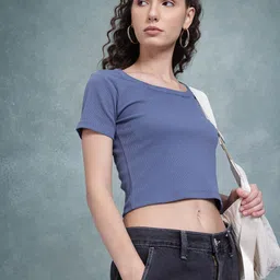 The Roadster Life Co. Ribbed Crop T-shirt-image-62