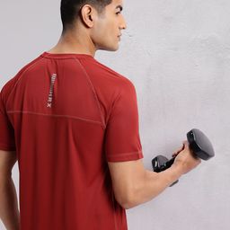 HRX by Hrithik Roshan Reflective Detail Rapid-Dry Training T-shirt-picture-16