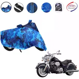 Auto Pearl Polyester Waterproof Two Wheeler Cover for Indian Chief Classic,(Ocean Blue)-picture-21