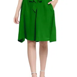 PATRORNA Dark Green Above Knee Skirt-picture-15