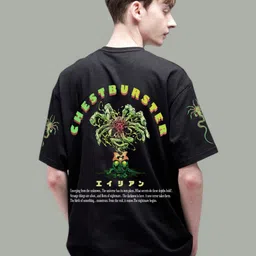 Uniplanet store Typography Printed Round Neck Cotton Oversized T-shirt-image-15