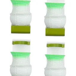 1ST TIME Set Of 4 Green & White Textured Wood Contemporary Abstract Shaped Wall Lamp-picture-28