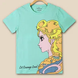 Kidsville Disney Princess Featuring Half Sleeves Let Courage Lead Elsa Printed Tee - Blue-picture-11