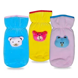 Chinmay Kids Baby Feeding and Nursing Bottle Cover Attractive Cartoon Pack Of 3 (Sky Blue, Yellow, Purple)-picture-17