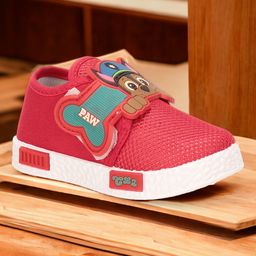 Lil Lollipop Dog Applique Detailed Velcro Closure Shoes - Red-picture-47