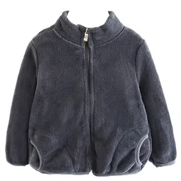 Babymoon Fleece Full Sleeves Solid Jacket - Grey-picture-48