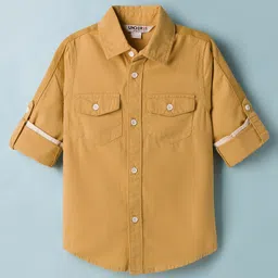 Under Fourteen Only Full Sleeves Solid Shirt - Orange-picture-12