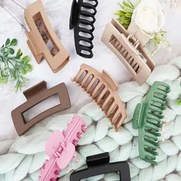 ANNA CREATIONS Women Pack of 8 Western Claw Clip Hair Accessory-image-79