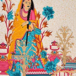 MILAAV Pink Ethnic Motifs 144 TC King Bedsheet with 2 Pillow Covers image 2