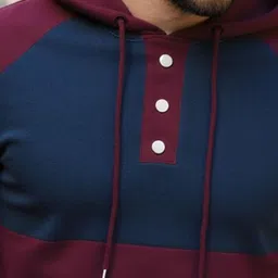 StyleCast x Revolte Men Colourblocked Hooded Pullover Sweatshirt image 4