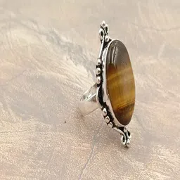 Shrim jewels Women Brass-Plated German Silver Tigers Eye Finger Ring-picture-23