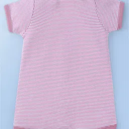 I Bears Interlock Knit Full Sleeves Footed Sleepsuit With Star Print Pack Of 3 - White Grey & Pink image 3