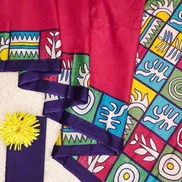 NIKATT PRISA Pure Cotton Block Print Saree With Blouse Piece image 4