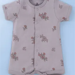 I Bears Interlock Knit Full Sleeves Footed Sleepsuit With Star Print Pack Of 3 - White Grey & Pink image 4