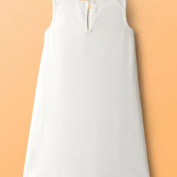 Hola Bonita Woven Full Sleeves Tee & Dress with Sling Bag & Fur Detailing - Pink & White image 4