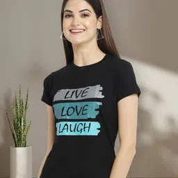 Tromko Women Typography 3 Printed Applique T-shirt image 5