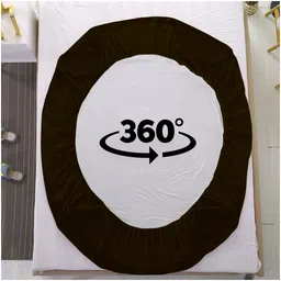 DREAM CARE Water Proof Lycra Stretchable Fitted Mattress Protector (Coffee) image 5