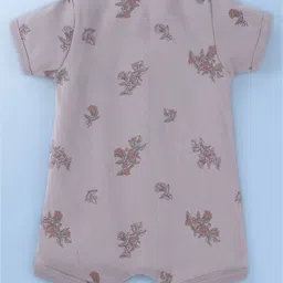 I Bears Interlock Knit Full Sleeves Footed Sleepsuit With Star Print Pack Of 3 - White Grey & Pink image 5