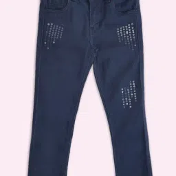 Pantaloons Junior Blue Cotton Embellished Jeans-picture-17
