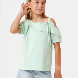 Kate & Oscar Kids Green Cotton Regular Fit Top-picture-31