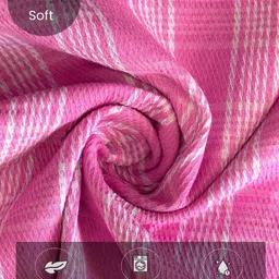 Athom Living Pink & White 5 Striped Cotton 210 GSM Bath Towel image 4