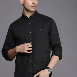 Louis Philippe Jeans Slim Fit Opaque Pure Cotton Casual Shirt-image-16