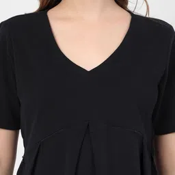 House Of Zelena Women Solid Empire Maternity Nursing Top image 2