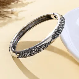Silvermerc Designs Silver-Plated Oxidised Bangle image 1