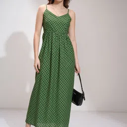 Tokyo Talkies Women Printed Shoulder Straps Fit & Flare Maxi Dress-picture-9
