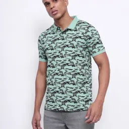 Lee Mint Green Slim Fit Printed Polo T-Shirt-picture-39