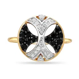 Mia by Tanishq 14k Gold Classy Abstract Diamond Ring for Women-picture-26