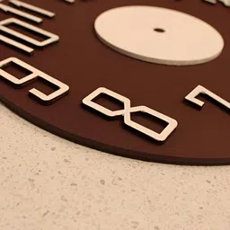 QEZNEF Brown Solid Geometric Traditional Wall Clock image 5