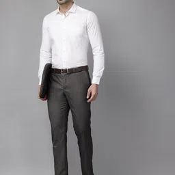 Blackberrys Men B-91 Skinny Fit Low-Rise Formal Trousers image 2