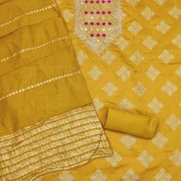 LeeliPeeri Designer Embroidered Unstitched Dress Material image 3