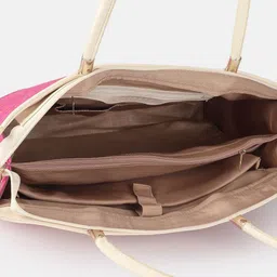 Caprese Peace Brand Logo Printed Oversized Structured Handheld Bag image 5