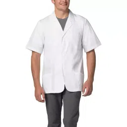 SCHOFIC Lab Coat Half Sleeves Unisex with 3 Pockets White for Students, Doctor and Nurse Size - XL (Pack of 5) image 2