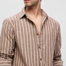 The Souled Store Men Multi Stripes Opaque Striped Casual Shirt image 3