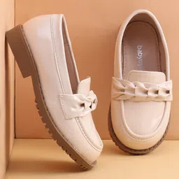 Babyoye Slip On Solid Coloured Party Wear - Beige-image-91