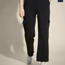 QIOA Women Relaxed High-Rise Cargos Trousers-picture-33