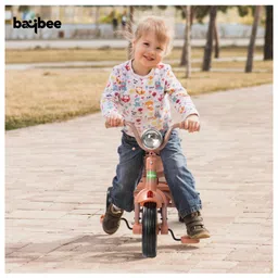 Baybee Flyer Baby Tricycle for Kids Smart Plug & Play Kids Cycle with Eva Wheels Head Light Music Storage Baskets & High Backrest (Pink) image 2